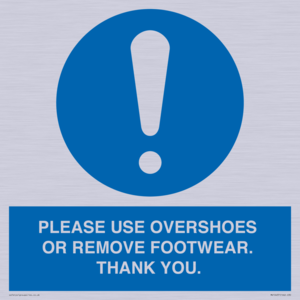 MV10437: PLEASE USE OVERSHOES OR REMOVE FOOTWEAR. THANK YOU.