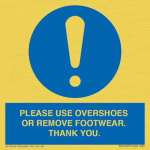 MV10437: PLEASE USE OVERSHOES OR REMOVE FOOTWEAR. THANK YOU.