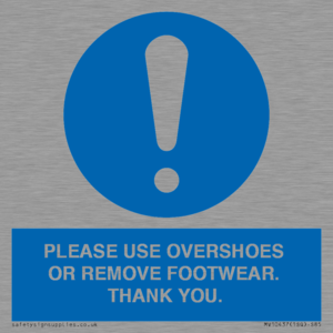 MV10437: PLEASE USE OVERSHOES OR REMOVE FOOTWEAR. THANK YOU.