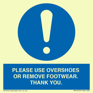 MV10437: PLEASE USE OVERSHOES OR REMOVE FOOTWEAR. THANK YOU.