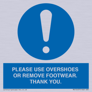 MV10437: PLEASE USE OVERSHOES OR REMOVE FOOTWEAR. THANK YOU.