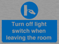 MV10441: Turn off light switch when leaving the room