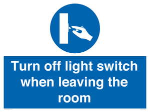MV10441: Turn off light switch when leaving the room
