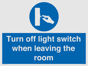 MV10441: Turn off light switch when leaving the room