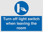 MV10441: Turn off light switch when leaving the room