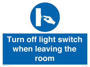 MV10441: Turn off light switch when leaving the room