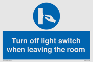 MV10441: Turn off light switch when leaving the room