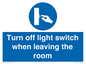 MV10441: Turn off light switch when leaving the room