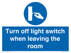 MV10441: Turn off light switch when leaving the room