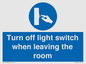 MV10441: Turn off light switch when leaving the room