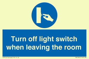 MV10441: Turn off light switch when leaving the room