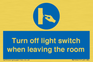 MV10441: Turn off light switch when leaving the room