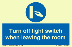 MV10441: Turn off light switch when leaving the room