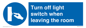 MV10441: Turn off light switch when leaving the room