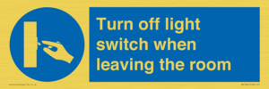 MV10441: Turn off light switch when leaving the room