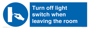 MV10441: Turn off light switch when leaving the room