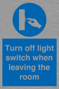 MV10441: Turn off light switch when leaving the room