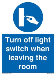 MV10441: Turn off light switch when leaving the room