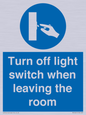 MV10441: Turn off light switch when leaving the room