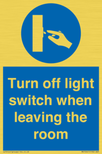 MV10441: Turn off light switch when leaving the room