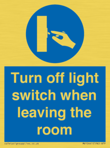 MV10441: Turn off light switch when leaving the room