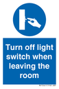 MV10441: Turn off light switch when leaving the room