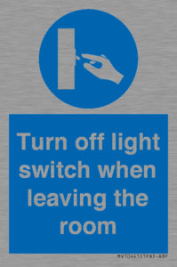 MV10441: Turn off light switch when leaving the room