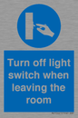 MV10441: Turn off light switch when leaving the room