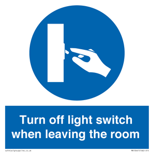 MV10441: Turn off light switch when leaving the room
