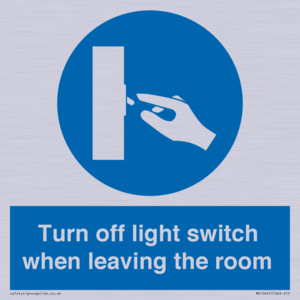 MV10441: Turn off light switch when leaving the room