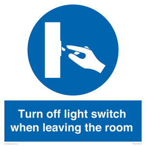 MV10441: Turn off light switch when leaving the room
