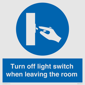 MV10441: Turn off light switch when leaving the room