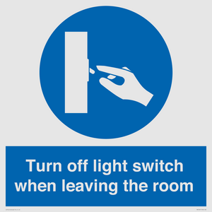 MV10441: Turn off light switch when leaving the room