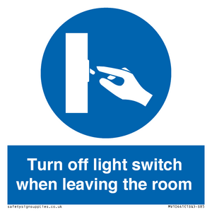 MV10441: Turn off light switch when leaving the room