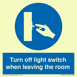 MV10441: Turn off light switch when leaving the room