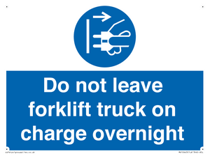 MV10443: Do not leave forklift truck on charge overnight