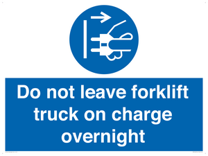 MV10443: Do not leave forklift truck on charge overnight