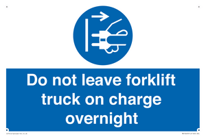 MV10443: Do not leave forklift truck on charge overnight
