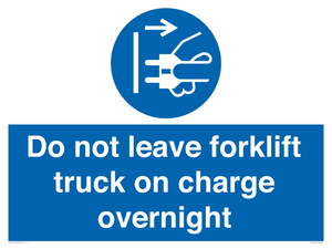 MV10443: Do not leave forklift truck on charge overnight