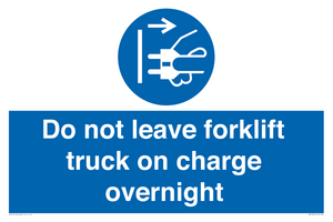 MV10443: Do not leave forklift truck on charge overnight