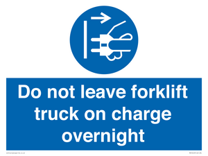 MV10443: Do not leave forklift truck on charge overnight