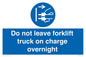 MV10443: Do not leave forklift truck on charge overnight