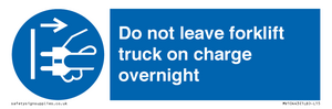 MV10443: Do not leave forklift truck on charge overnight
