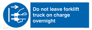MV10443: Do not leave forklift truck on charge overnight