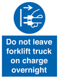 MV10443: Do not leave forklift truck on charge overnight
