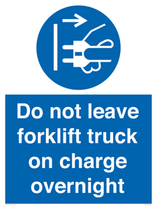 MV10443: Do not leave forklift truck on charge overnight