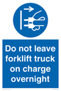 MV10443: Do not leave forklift truck on charge overnight
