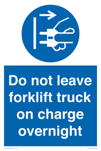 MV10443: Do not leave forklift truck on charge overnight