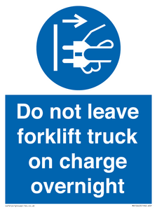 MV10443: Do not leave forklift truck on charge overnight