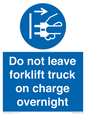 MV10443: Do not leave forklift truck on charge overnight
